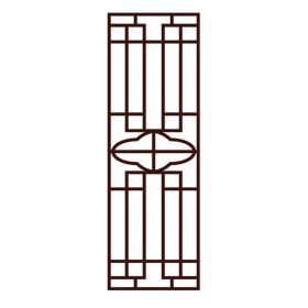 Retro Chinese No Glue Sliding Door Static Film Imitation Redwood Lattice Window Film Frosted Glass Window Film; 15x39 inch