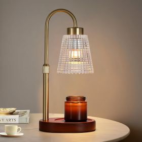 Antique Brass Candle Warmer Lamp WithTimer and Dimmer,Fragrance Electric Wax Melt Warmer with 2 Bulbs,Scented Jar Lamp